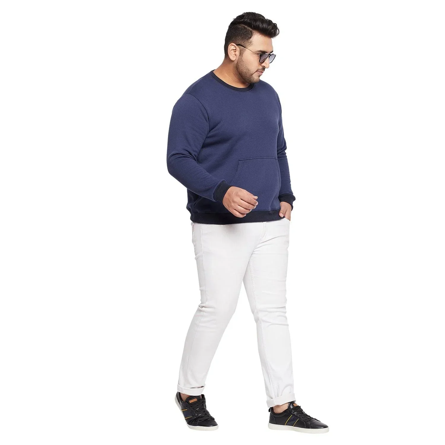 Men Plus Size Marino Solid Sweatshirt - Image 2