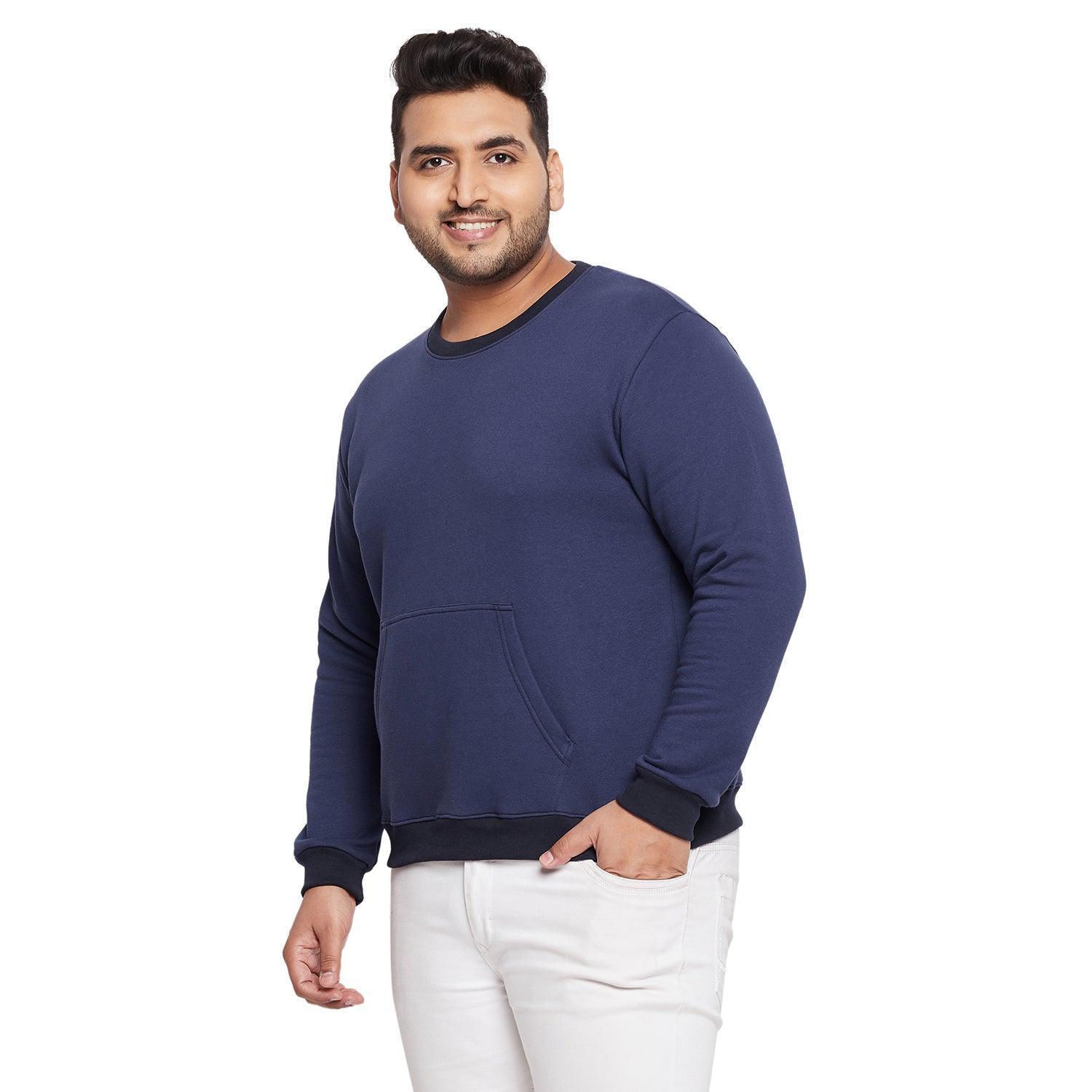 Men Plus Size Marino Solid Sweatshirt - Image 3