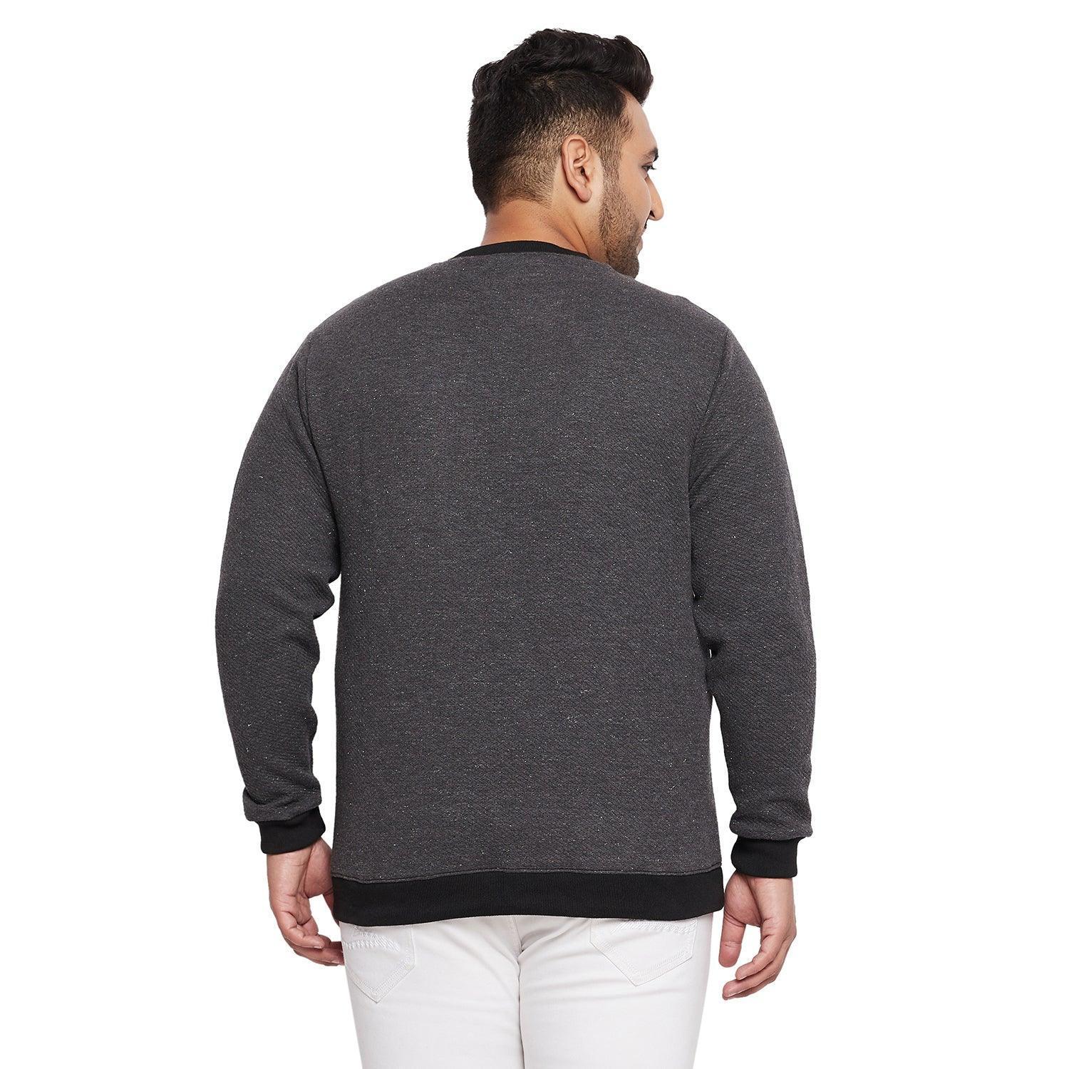 Men Plus Size Rice Solid Sweatshirt - Image 5