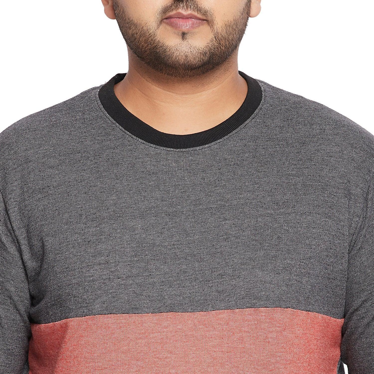 Men Plus Size Terry Colourblock Sweatshirt - Image 6