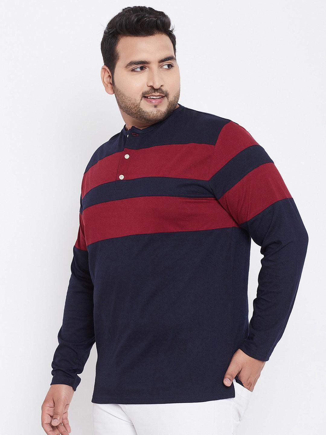 Men Plus Size Antonio Colorblock Henley Tshirt - Image 4