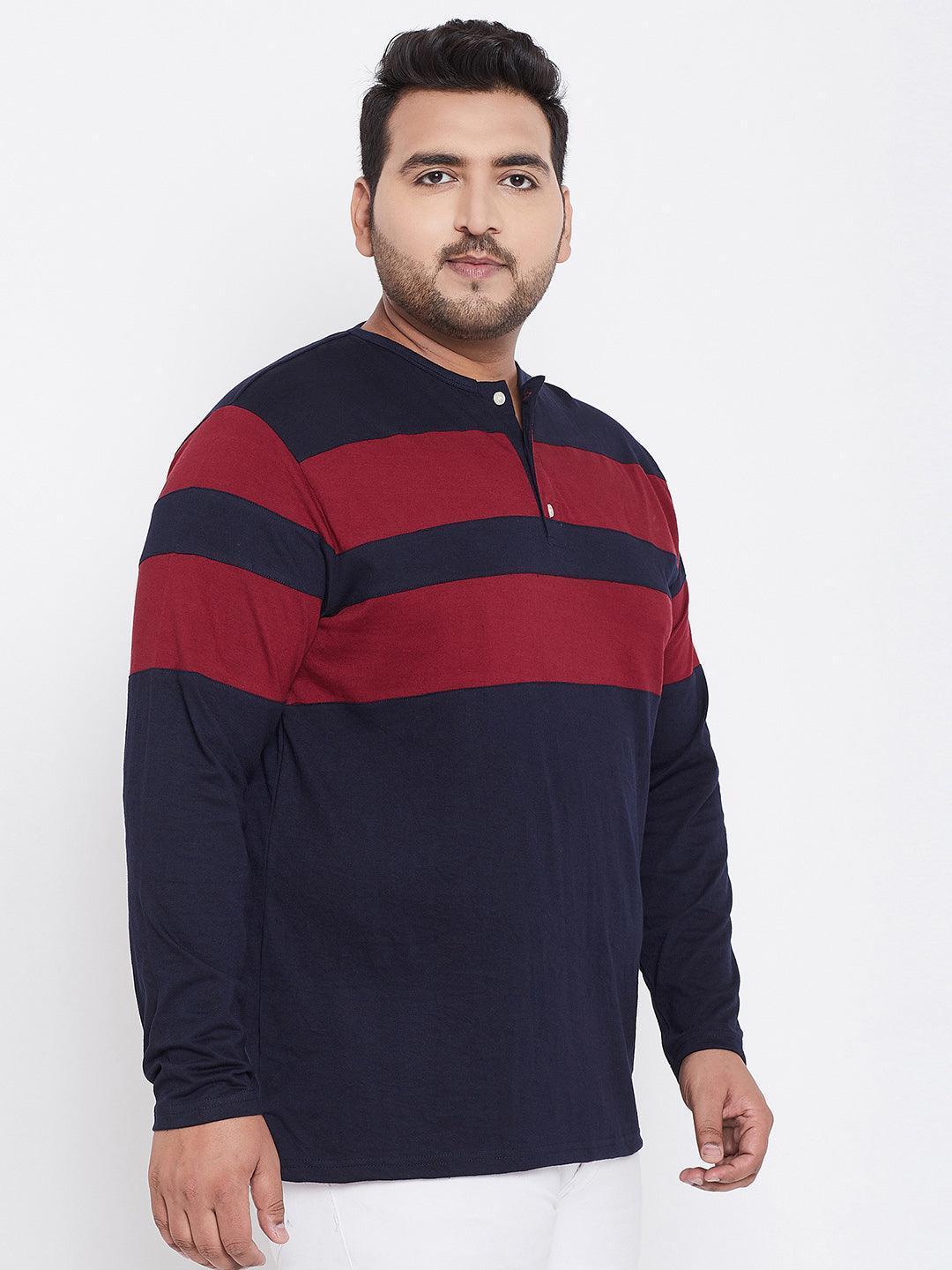 Men Plus Size Antonio Colorblock Henley Tshirt - Image 5