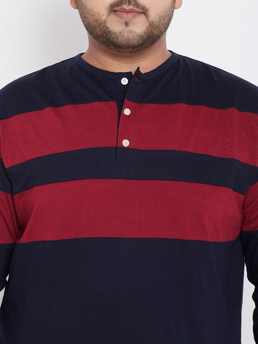 Men Plus Size Antonio Colorblock Henley Tshirt - Image 7