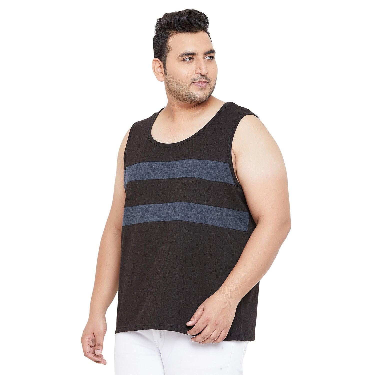 Men Plus Size Archer Striped Vest - Image 2