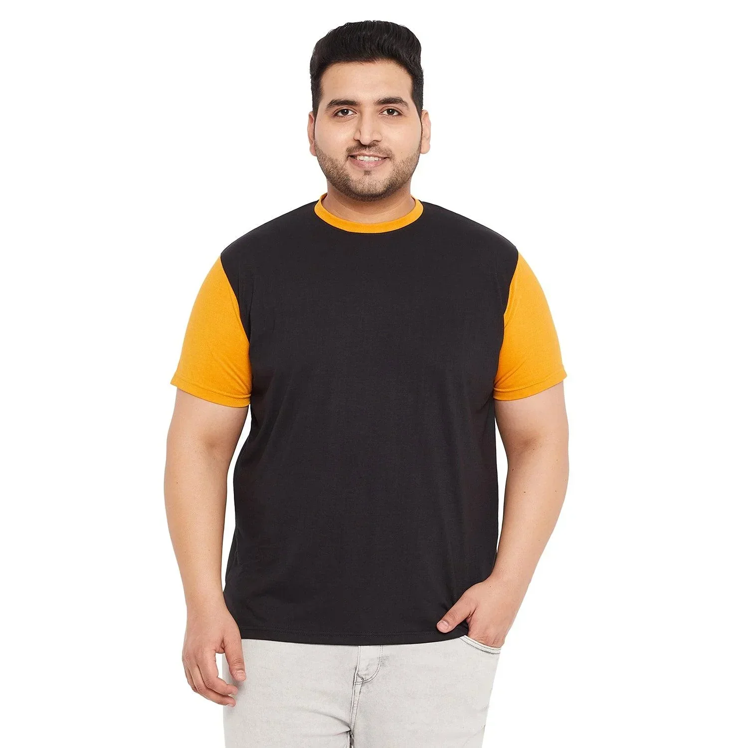 Men Plus Size Arctic-B Solid Round Neck Tshirt - Image 2