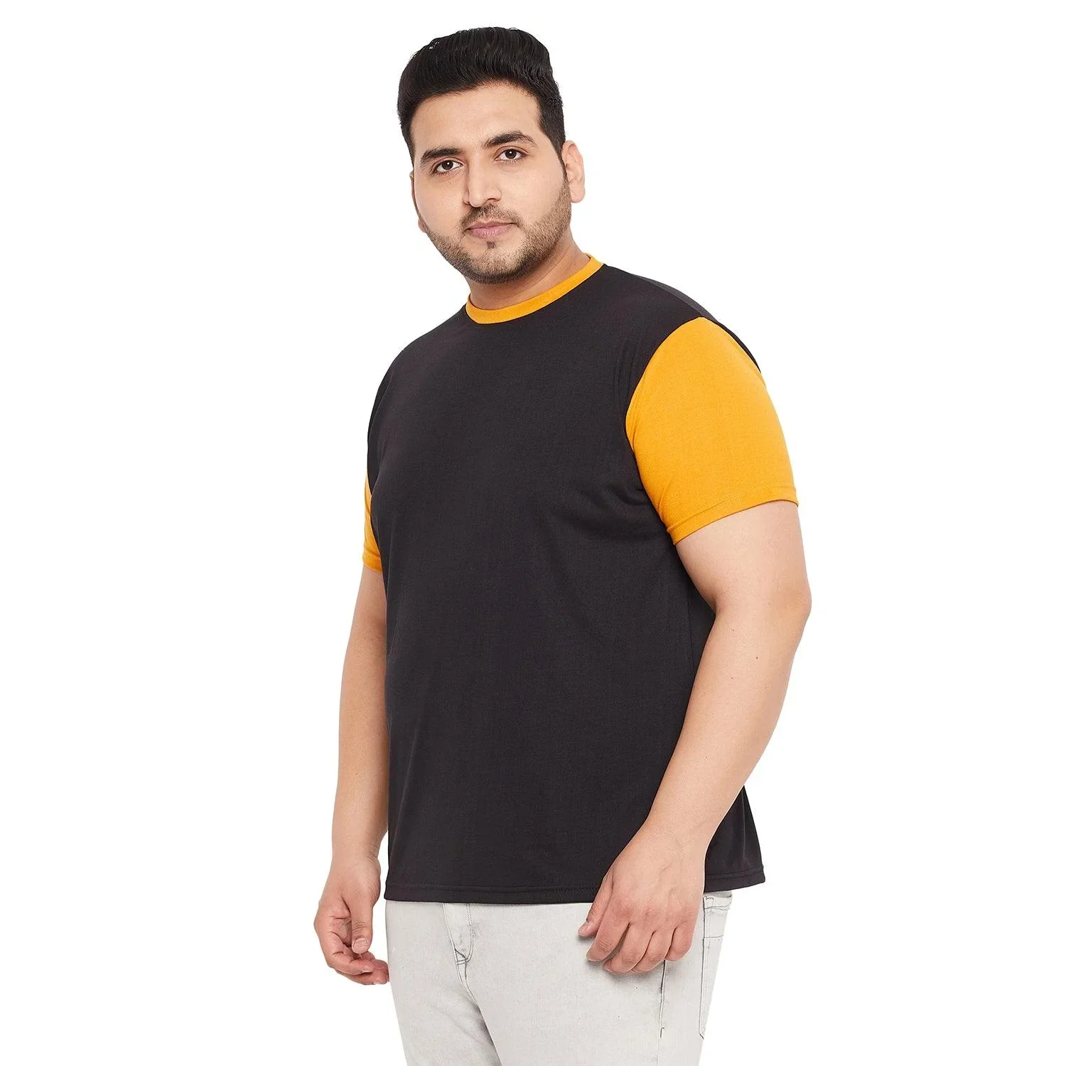 Men Plus Size Arctic-B Solid Round Neck Tshirt - Image 3