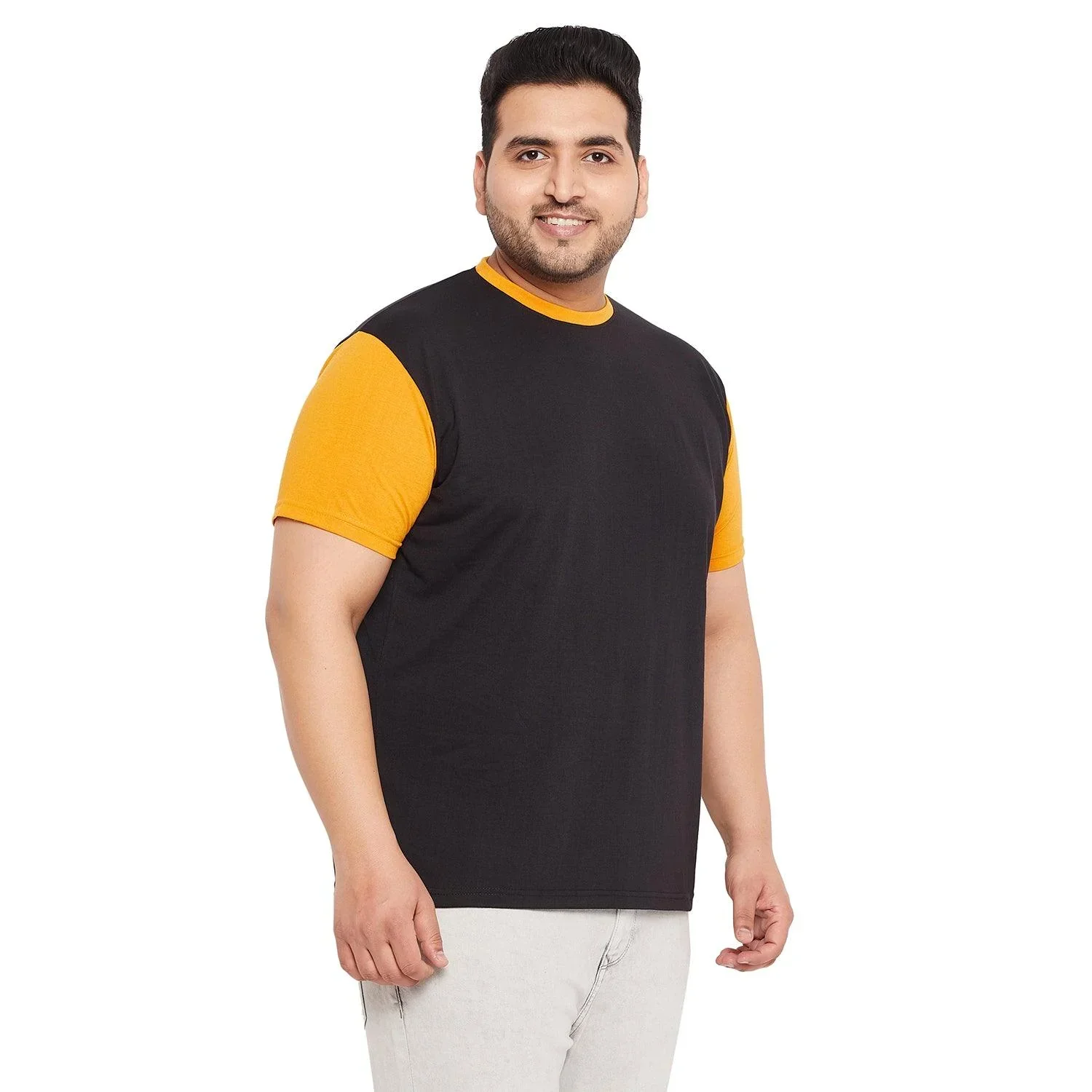 Men Plus Size Arctic-B Solid Round Neck Tshirt - Image 4