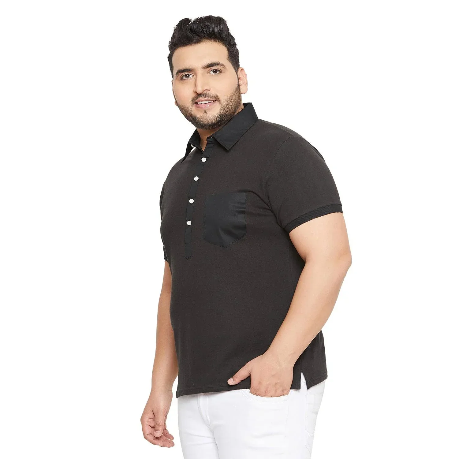 Men Plus Size AustinB Solid Polo Tshirt - Image 3