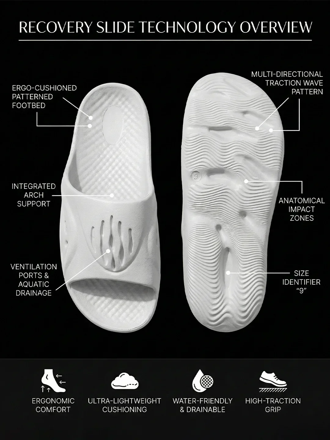 bigbanana Bastion-White Unisex Slipper - Image 2