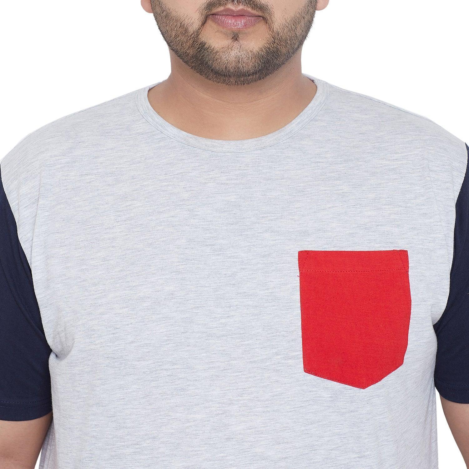 Men Plus Size Bay Solid Round Neck Tshirt - Image 6