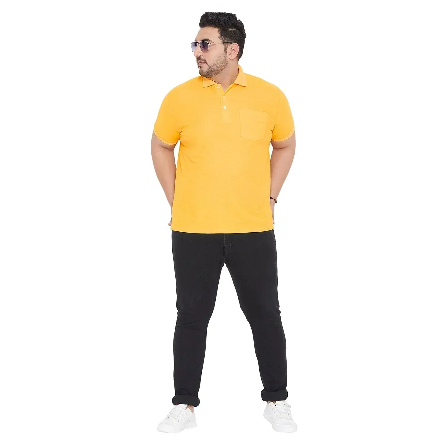 Men Plus Size Bbsie-Y Solid Polo Tshirt - Image 3