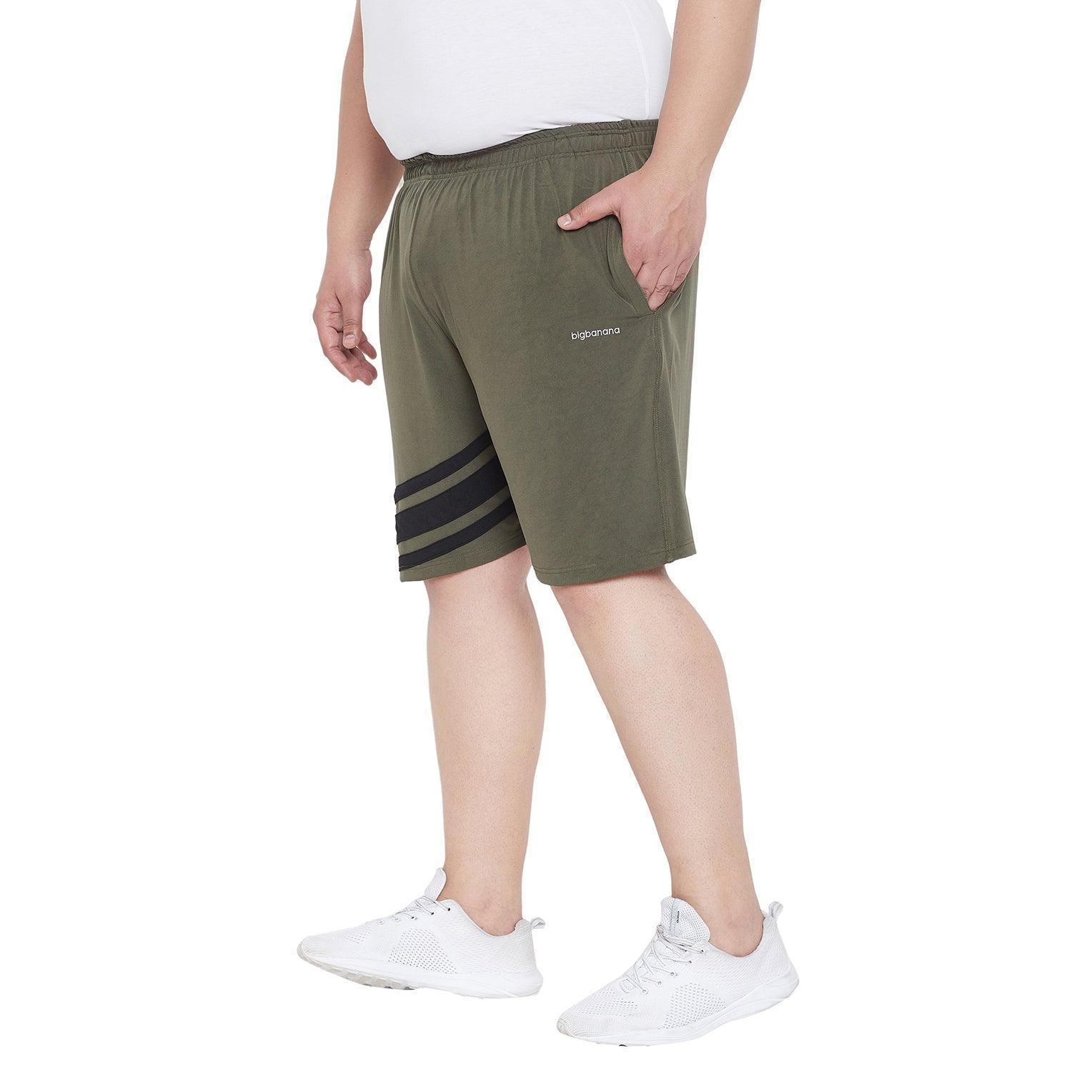 Men Plus Size Beson Striped Shorts - Image 3