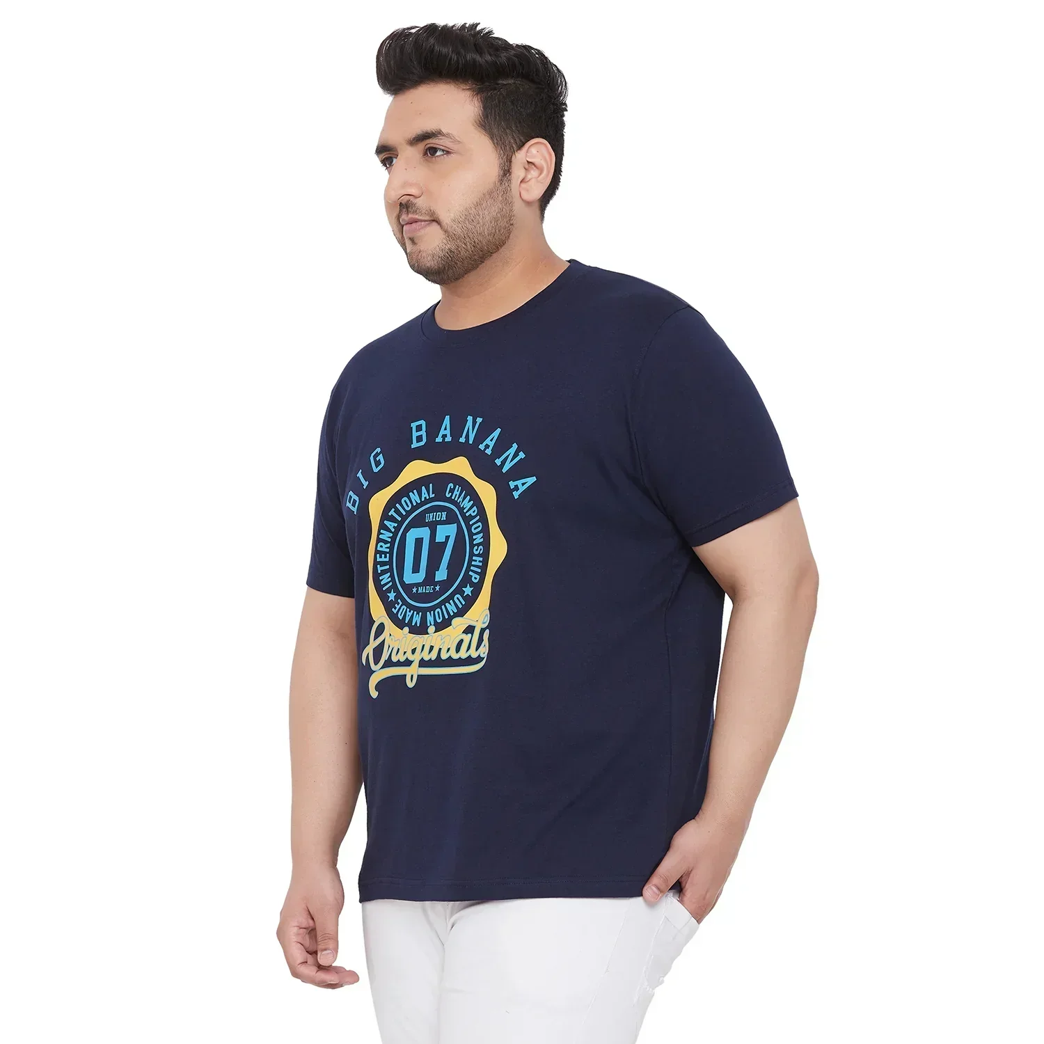 Men Plus Size BuckyN Printed Round Neck Tshirt - Image 3
