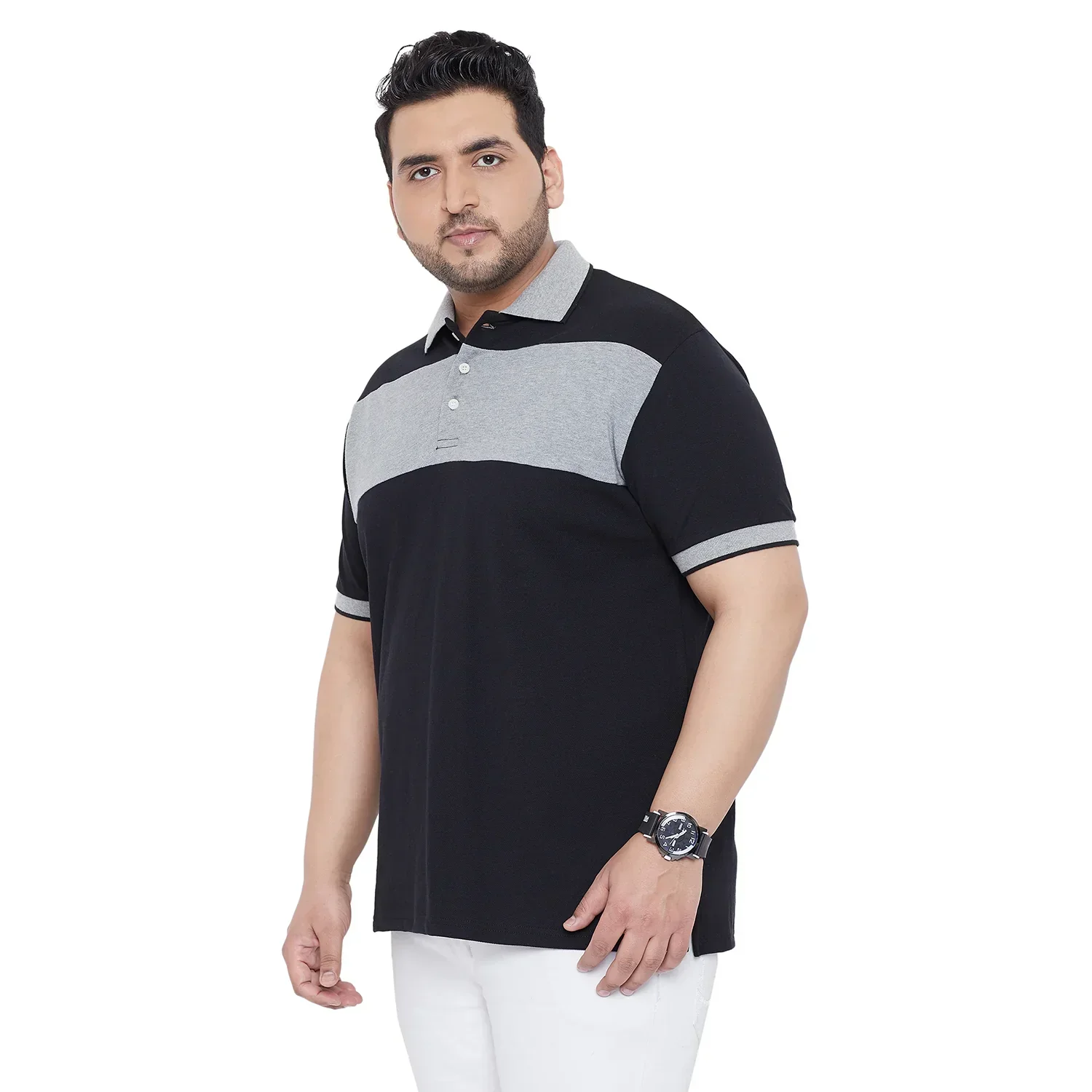 Men Plus Size Charlwood Colorblock Polo Tshirt - Image 3
