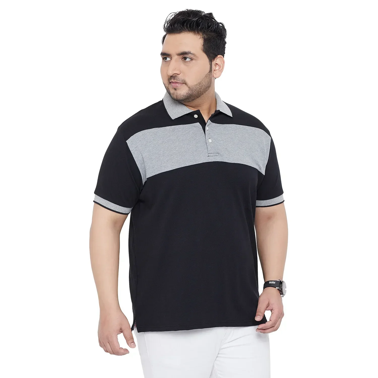 Men Plus Size Charlwood Colorblock Polo Tshirt - Image 4