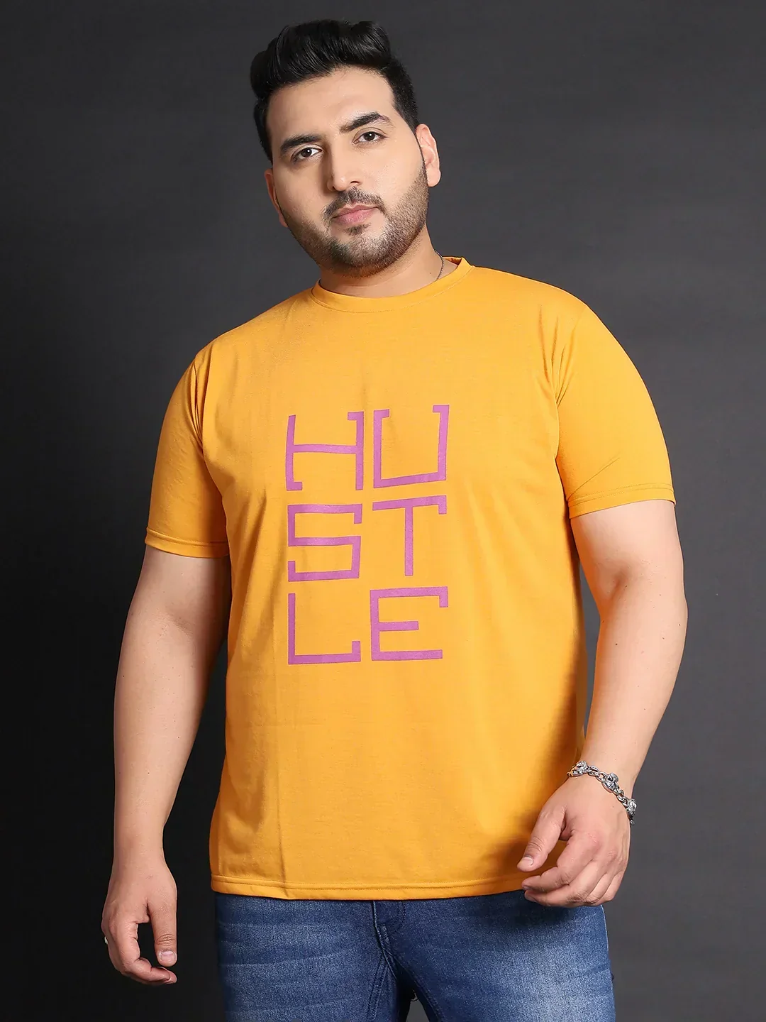 Men Plus Size Croft Solid Round Neck Tshirt - Image 2