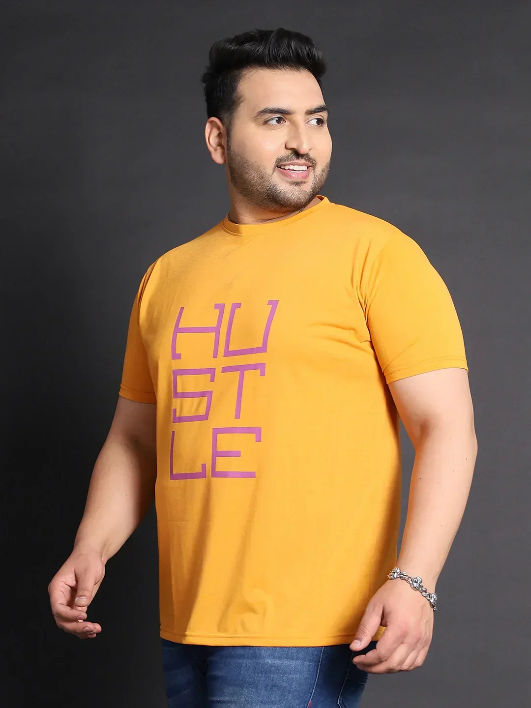 Men Plus Size Croft Solid Round Neck Tshirt - Image 3