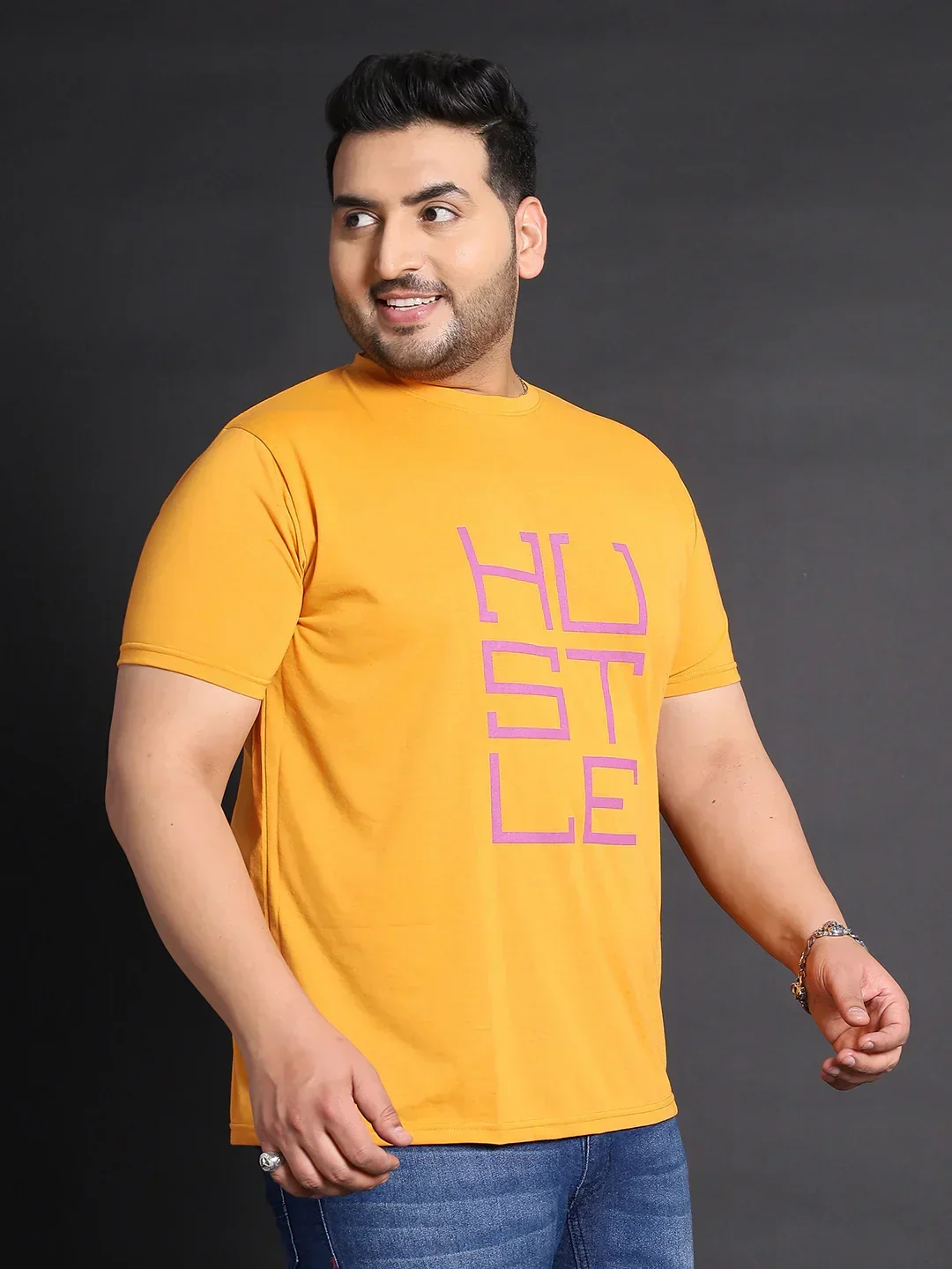 Men Plus Size Croft Solid Round Neck Tshirt - Image 4
