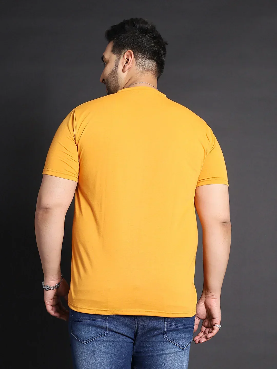 Men Plus Size Croft Solid Round Neck Tshirt - Image 5