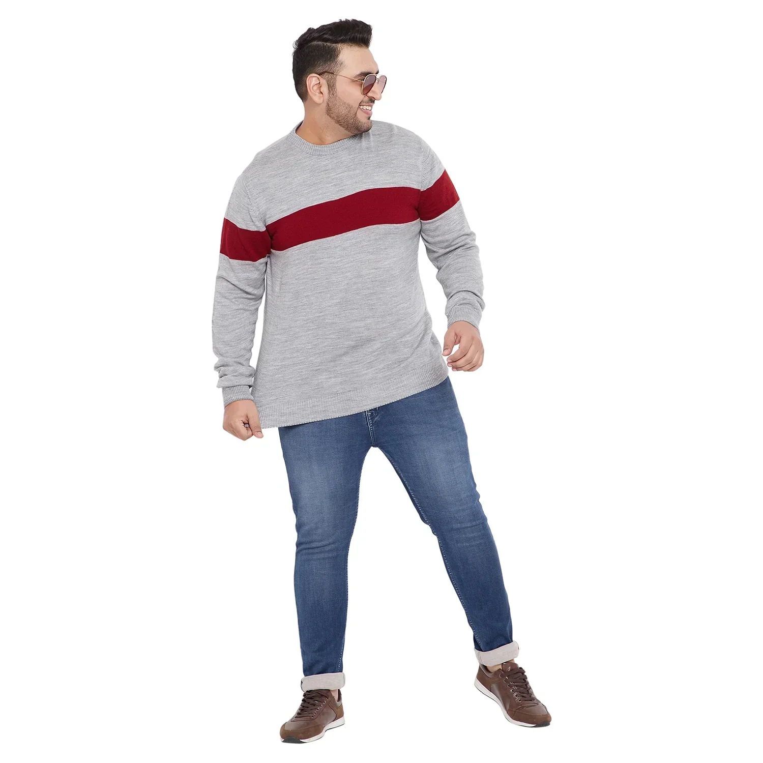 Men Plus Size Darik Solid Sweater - Image 2
