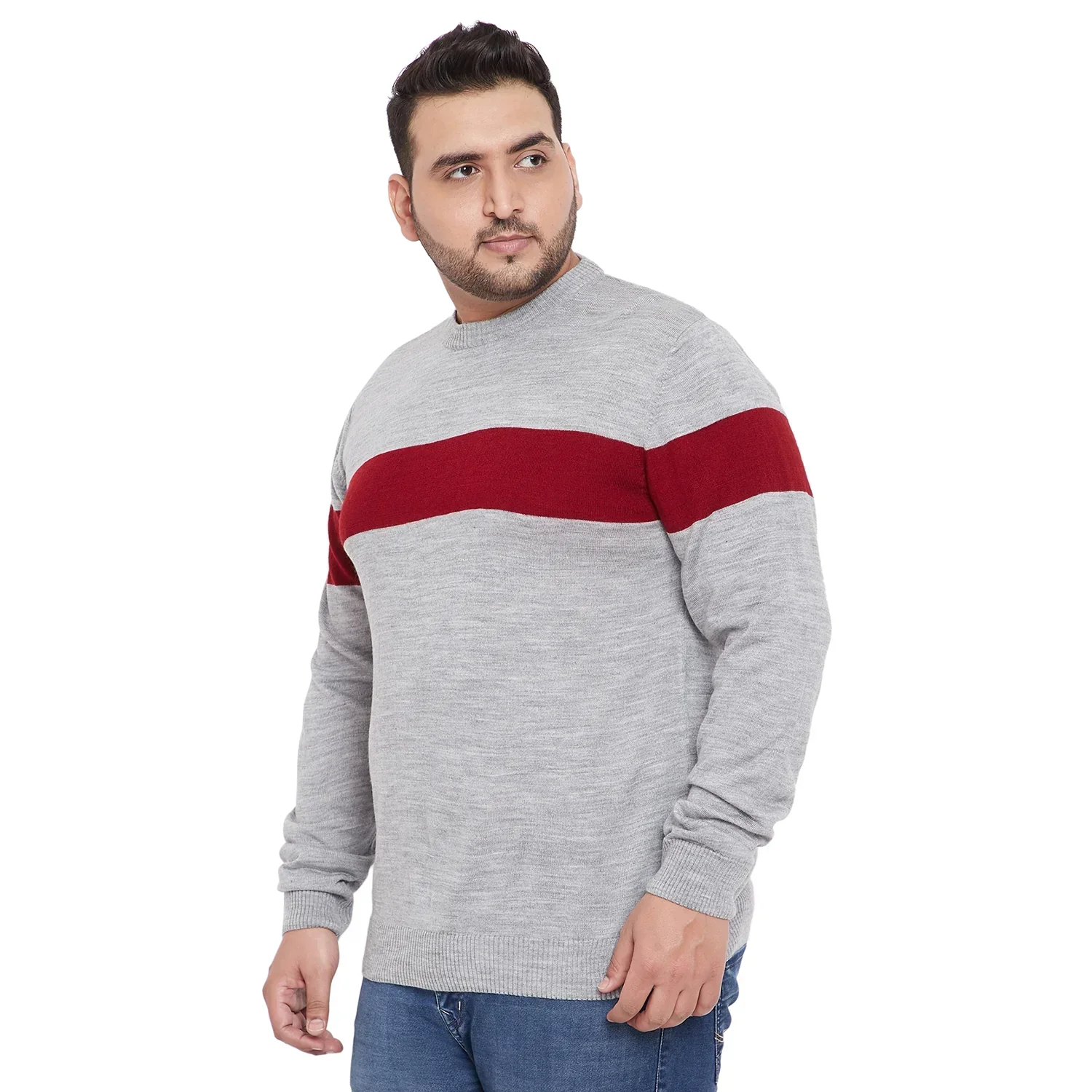 Men Plus Size Darik Solid Sweater - Image 3