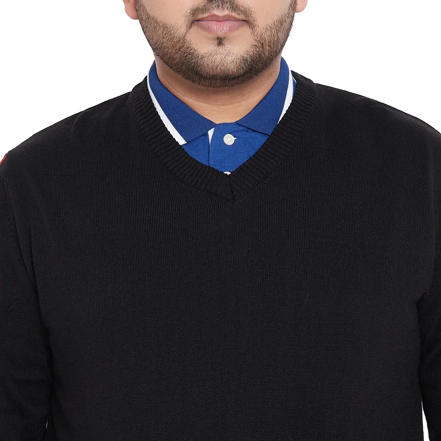 Men Plus Size Deep Solid Sweater - Image 6