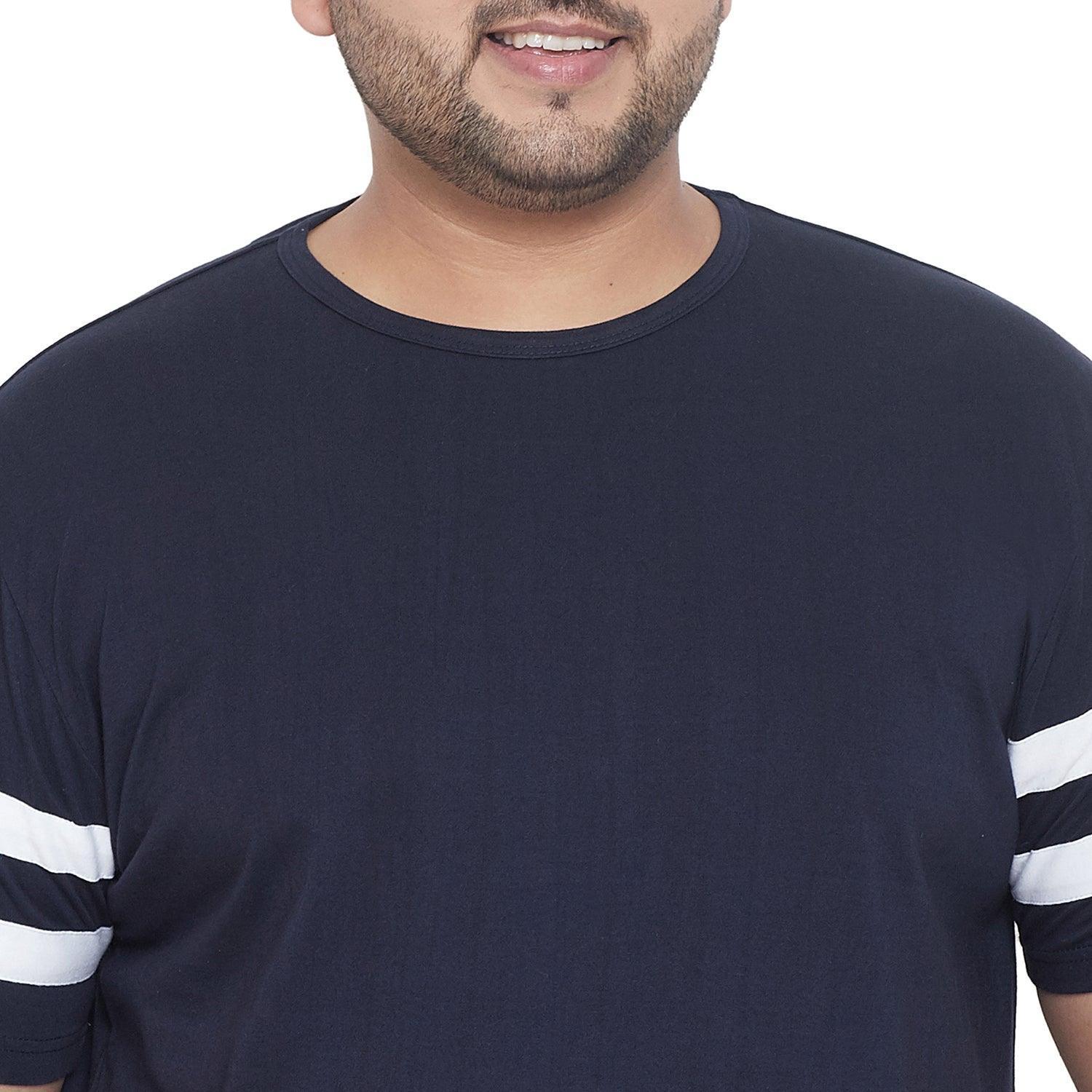 Men Plus Size Downtown Solid Round Neck Tshirt - Image 6