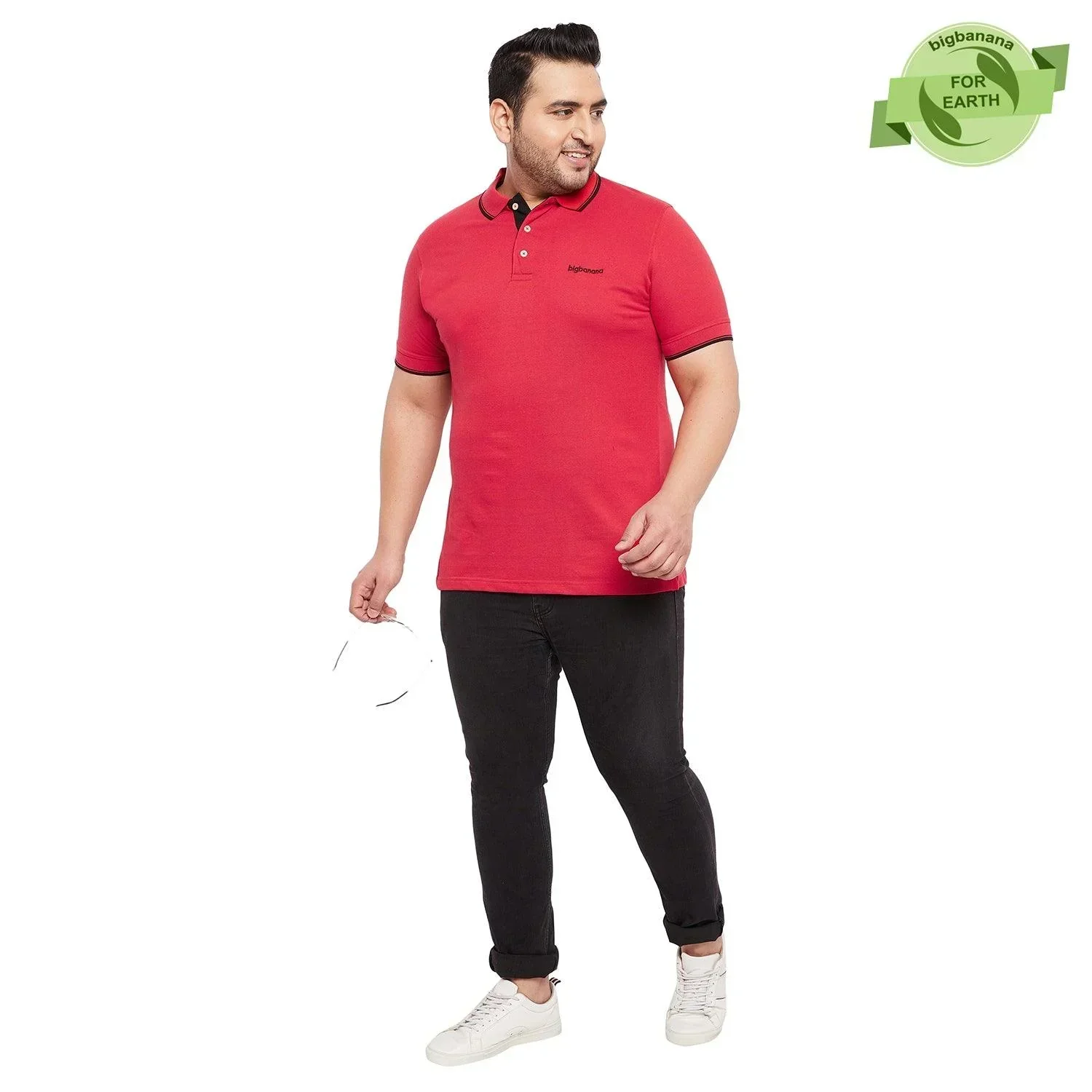Men Plus Size Eddy-R Solid Polo Tshirt - Image 2