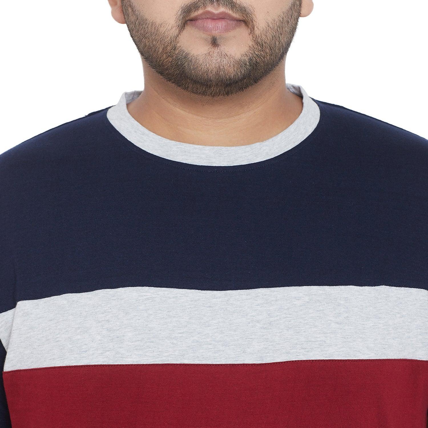 Men Plus Size Ella Colorblock Round Neck Tshirt - Image 6