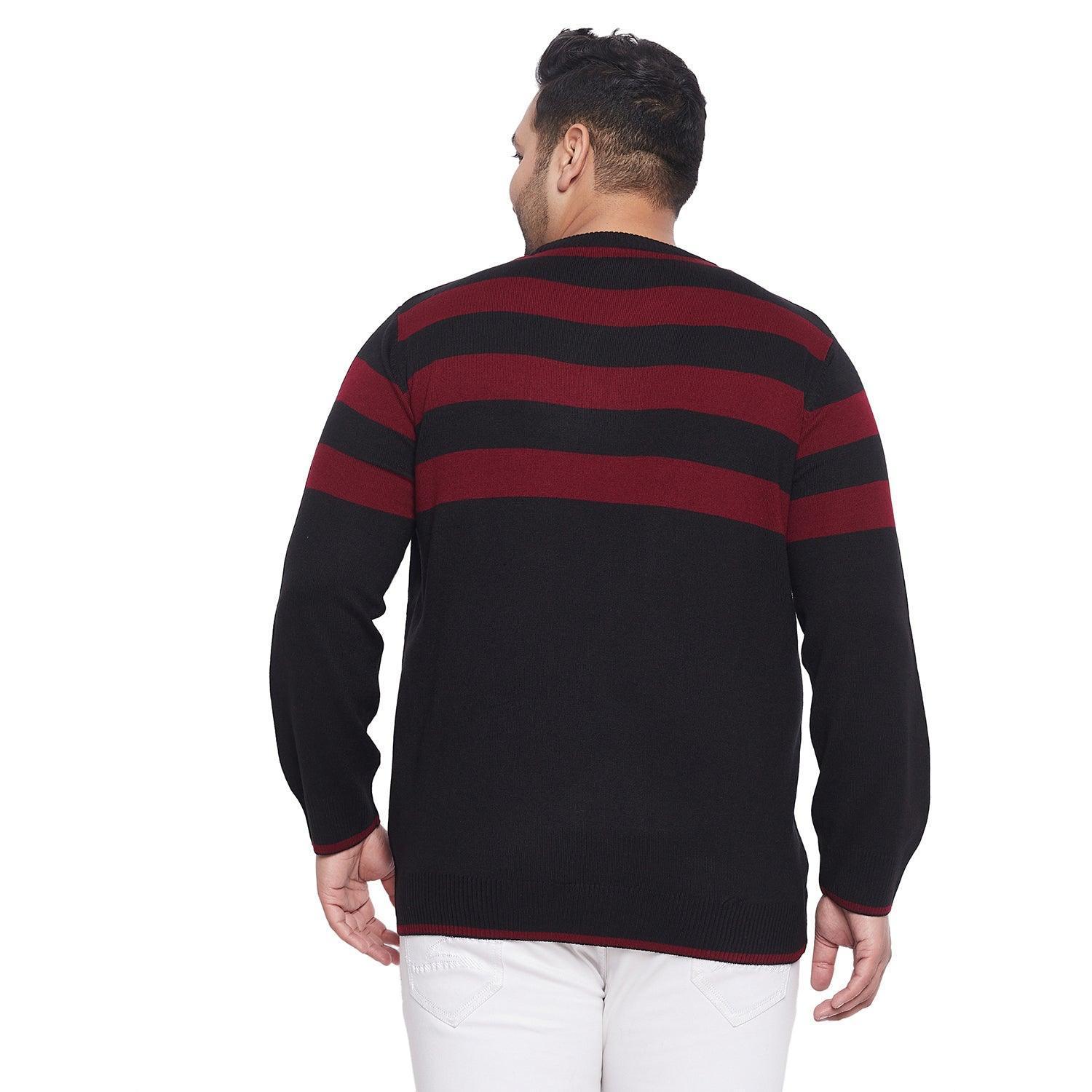 Men Plus Size Faoud Colourblock Sweater - Image 5