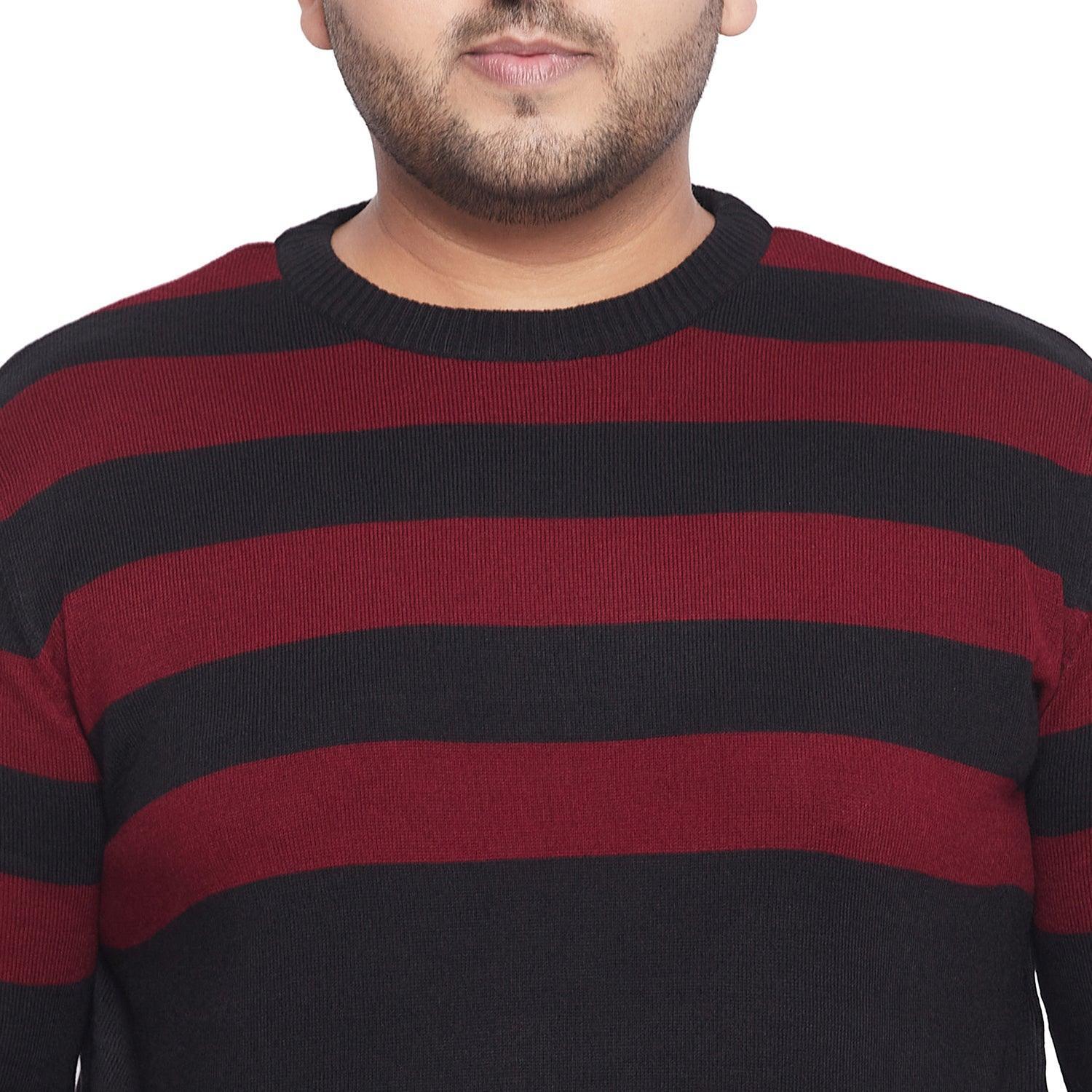 Men Plus Size Faoud Colourblock Sweater - Image 6