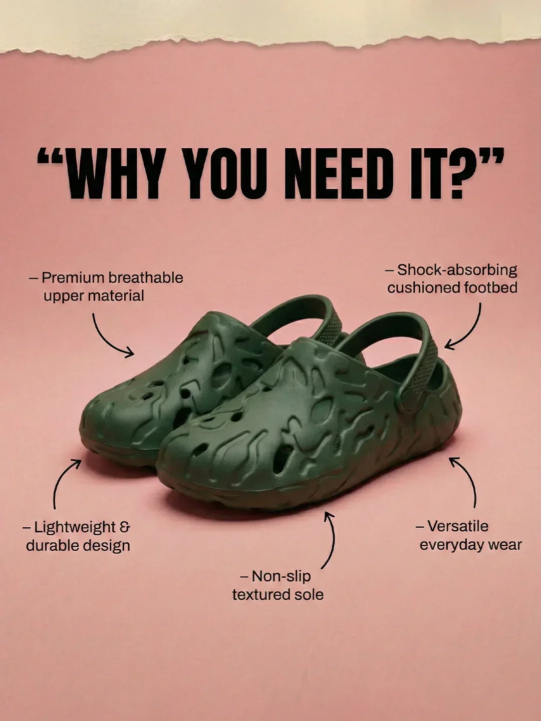 bigbanana Ferver-Olive Unisex Clogs - Image 2