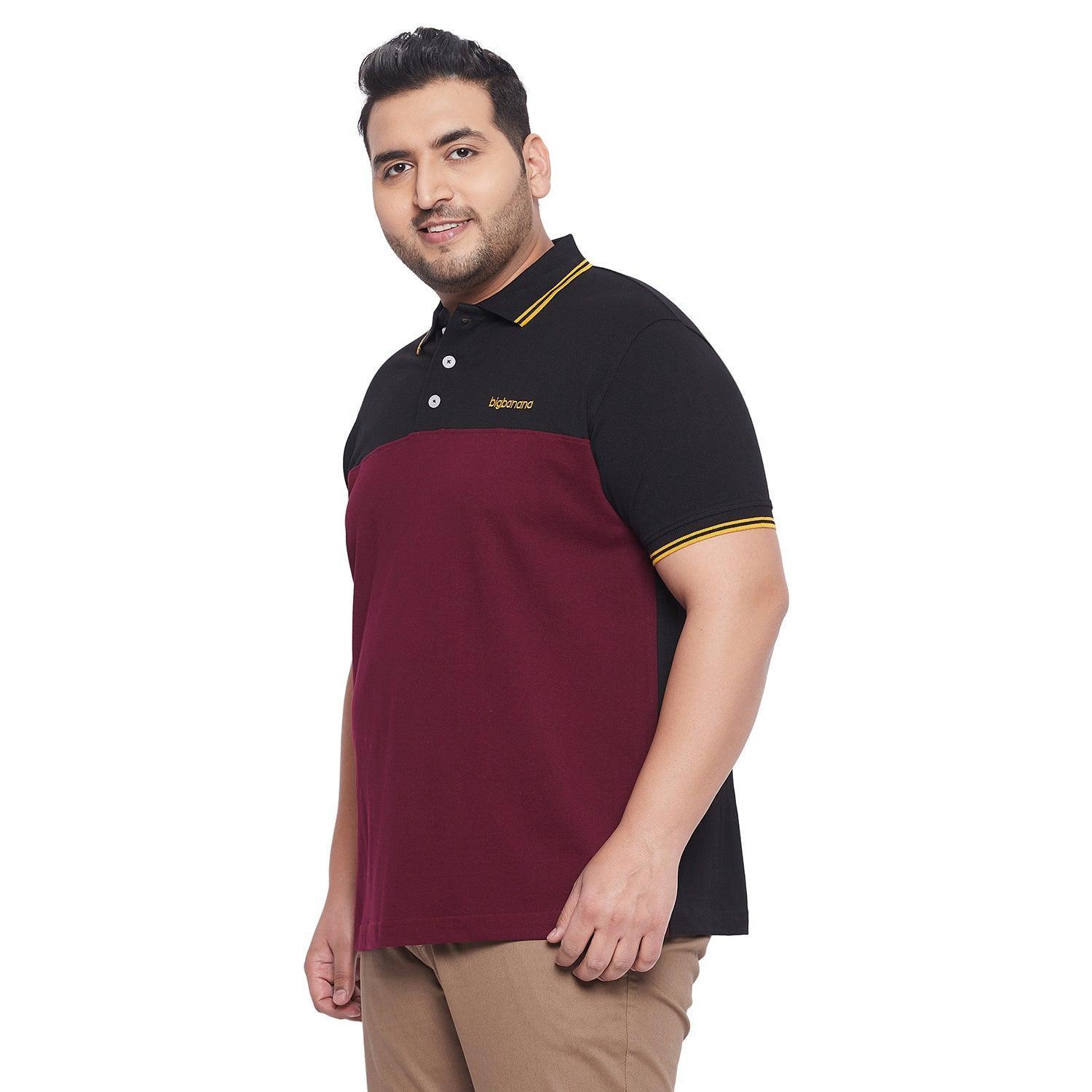 Men Plus Size Fralb Colorblock Polo Tshirt - Image 3