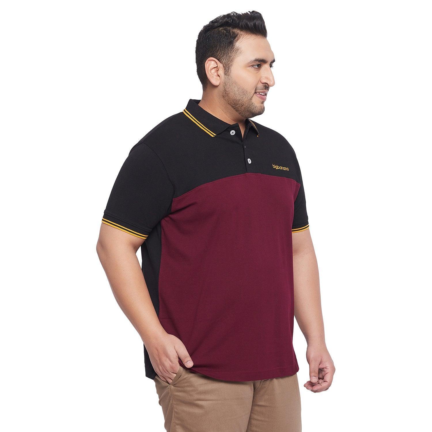 Men Plus Size Fralb Colorblock Polo Tshirt - Image 4