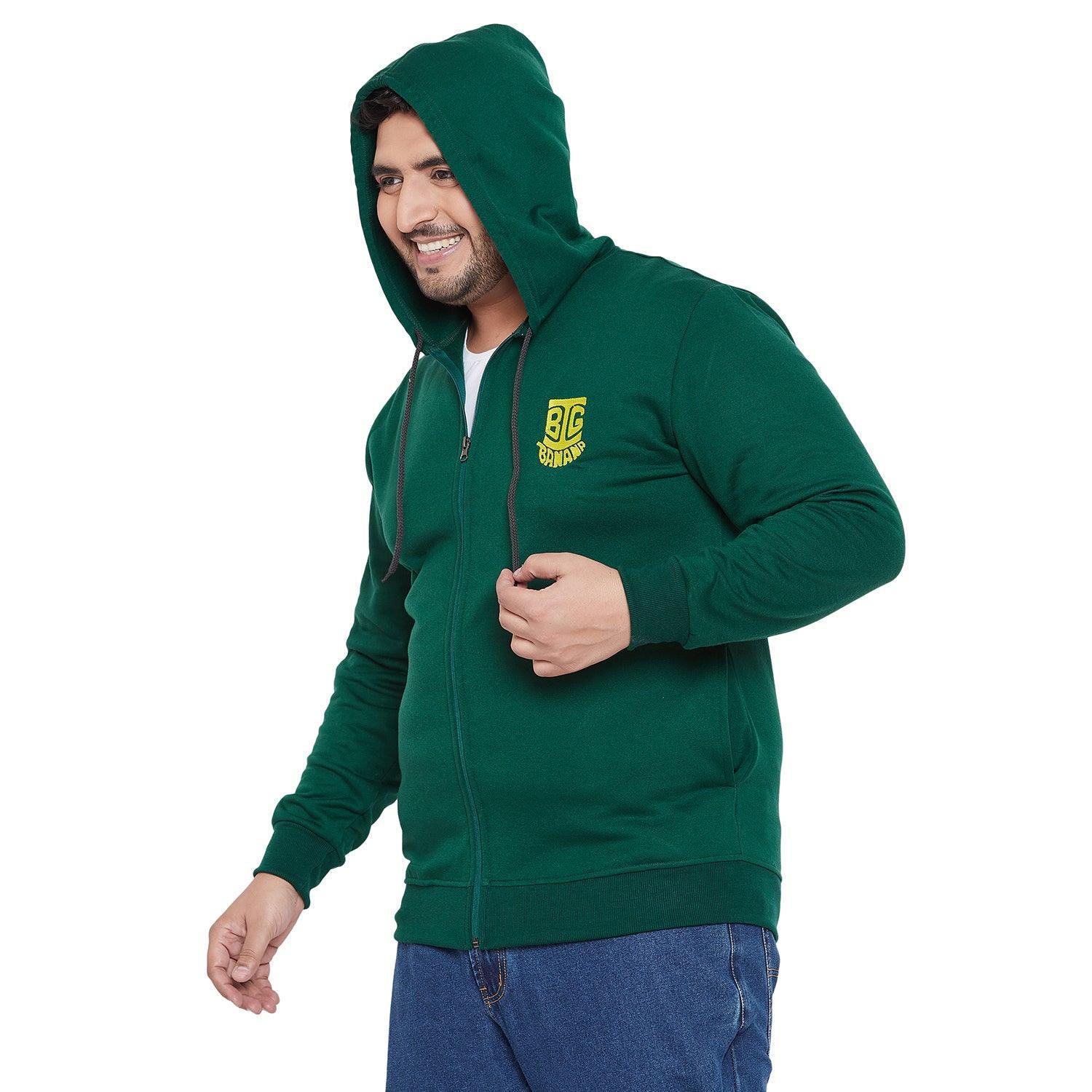 Men Plus Size Gale-BG Solid Zipper Sweatshirt - Image 3