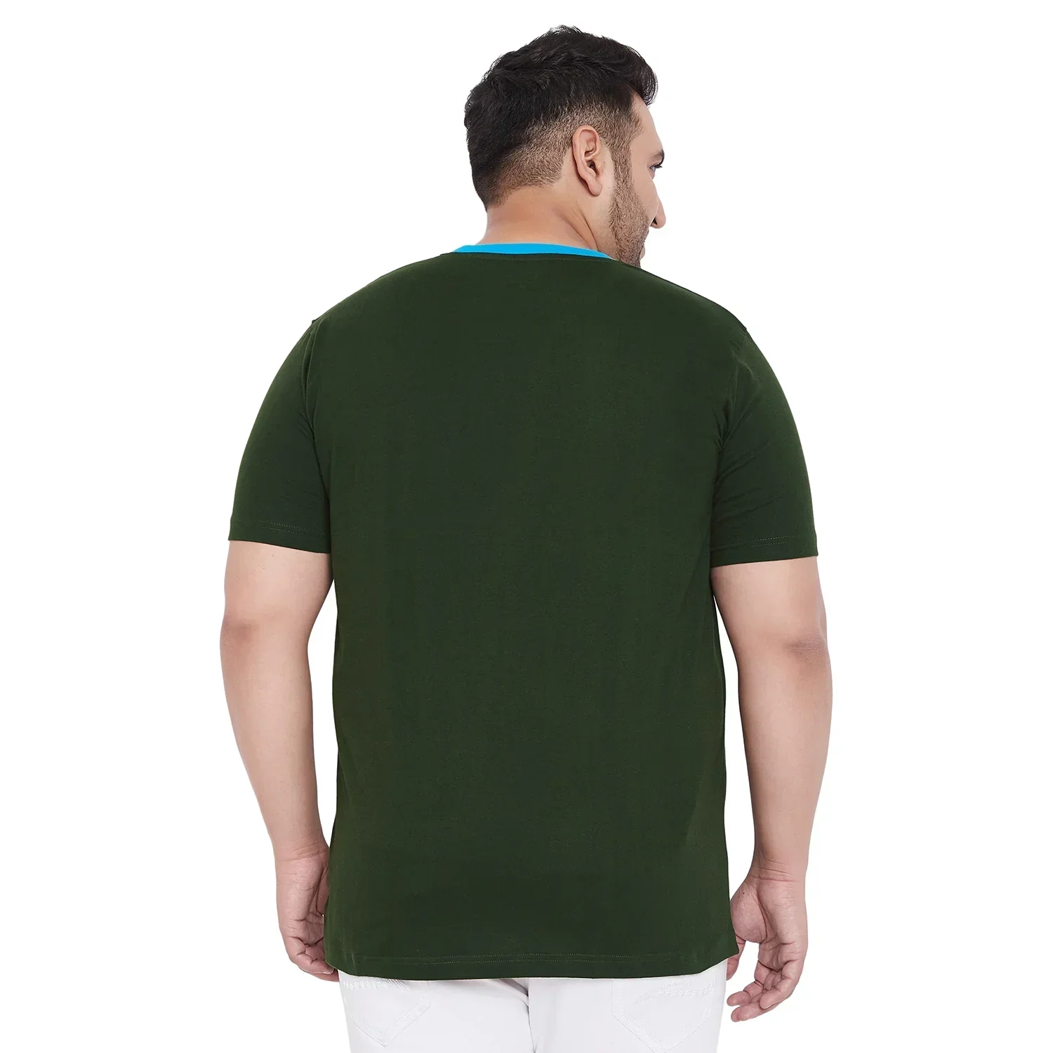 Men Plus Size Gavin-BG Solid Round Neck Tshirt - Image 5