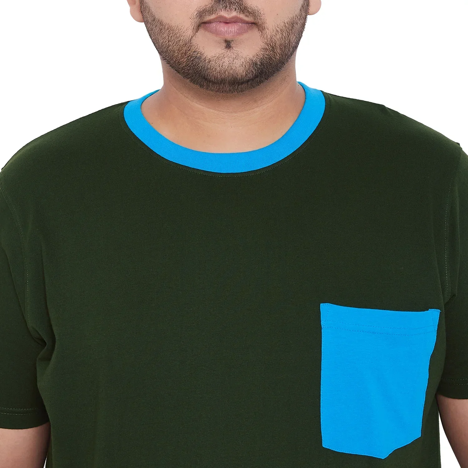 Men Plus Size Gavin-BG Solid Round Neck Tshirt - Image 6