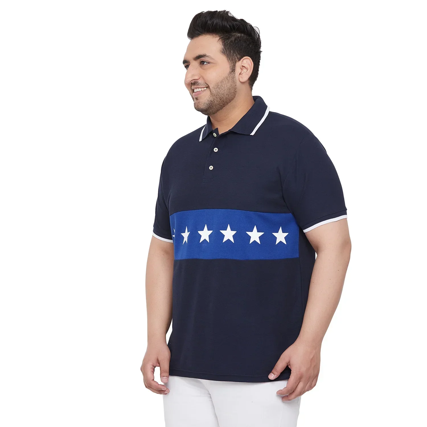 Men Plus Size Gibbs Printed Polo Tshirt - Image 3