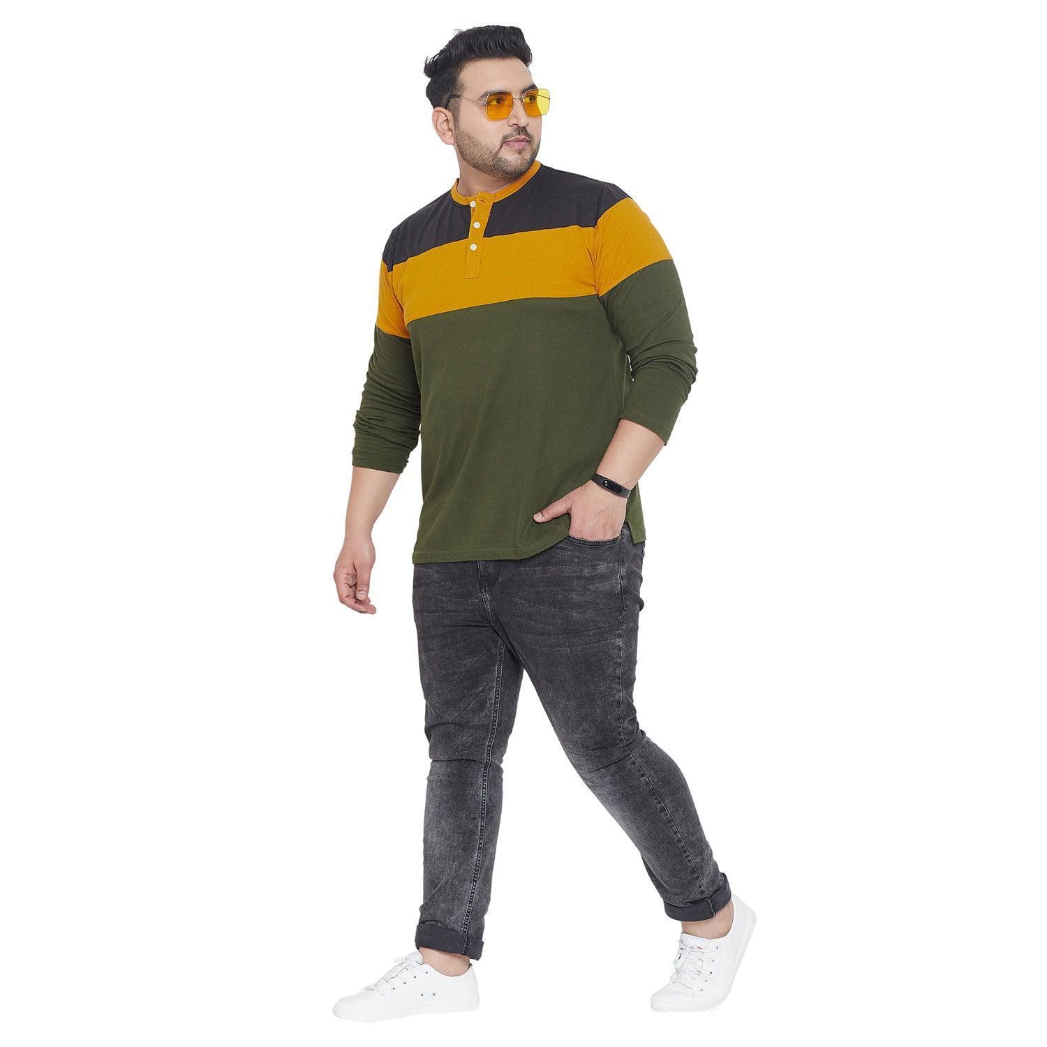 Men Plus Size Hampshire Colorblock Henley Tshirt - Image 3