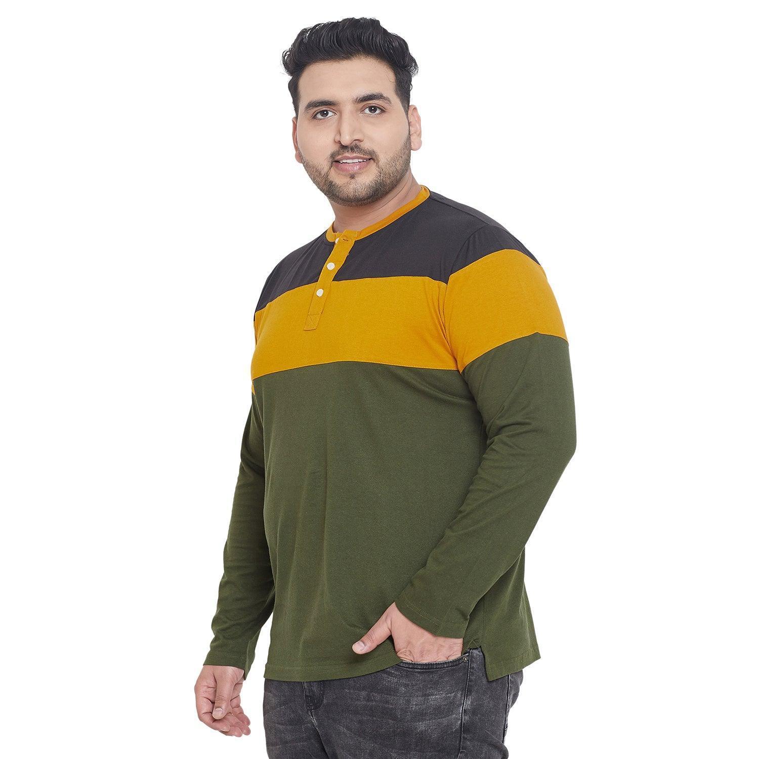 Men Plus Size Hampshire Colorblock Henley Tshirt - Image 4