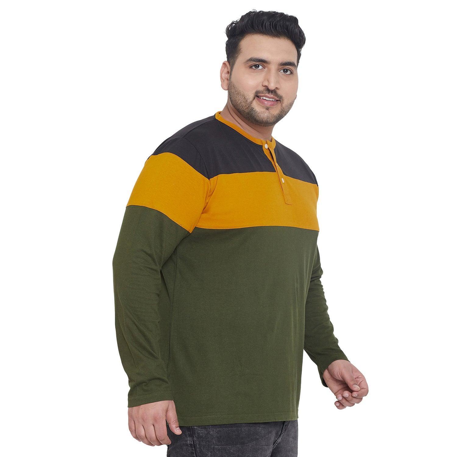 Men Plus Size Hampshire Colorblock Henley Tshirt - Image 5