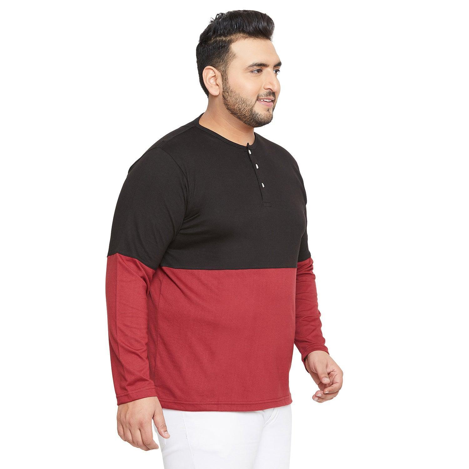 Men Plus Size Hillshire Colorblock Henley Tshirt - Image 4