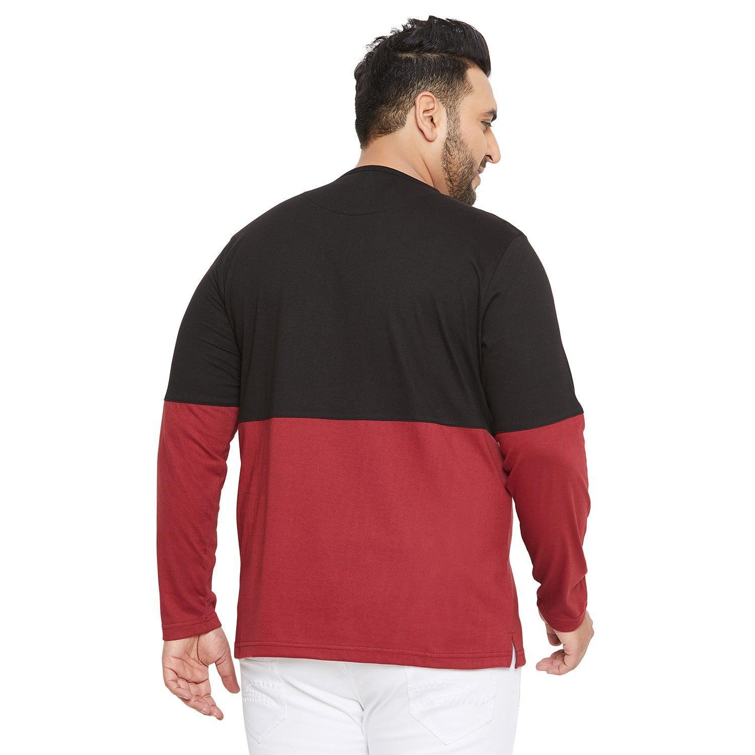 Men Plus Size Hillshire Colorblock Henley Tshirt - Image 5