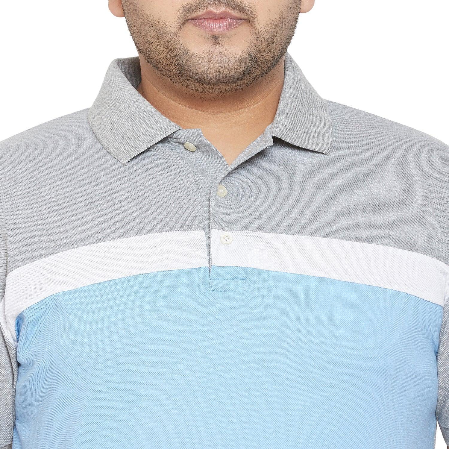 Men Plus Size Juno Colorblock Polo Tshirt - Image 5