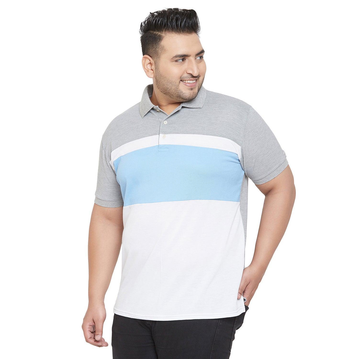 Men Plus Size Juno Colorblock Polo Tshirt - Image 6