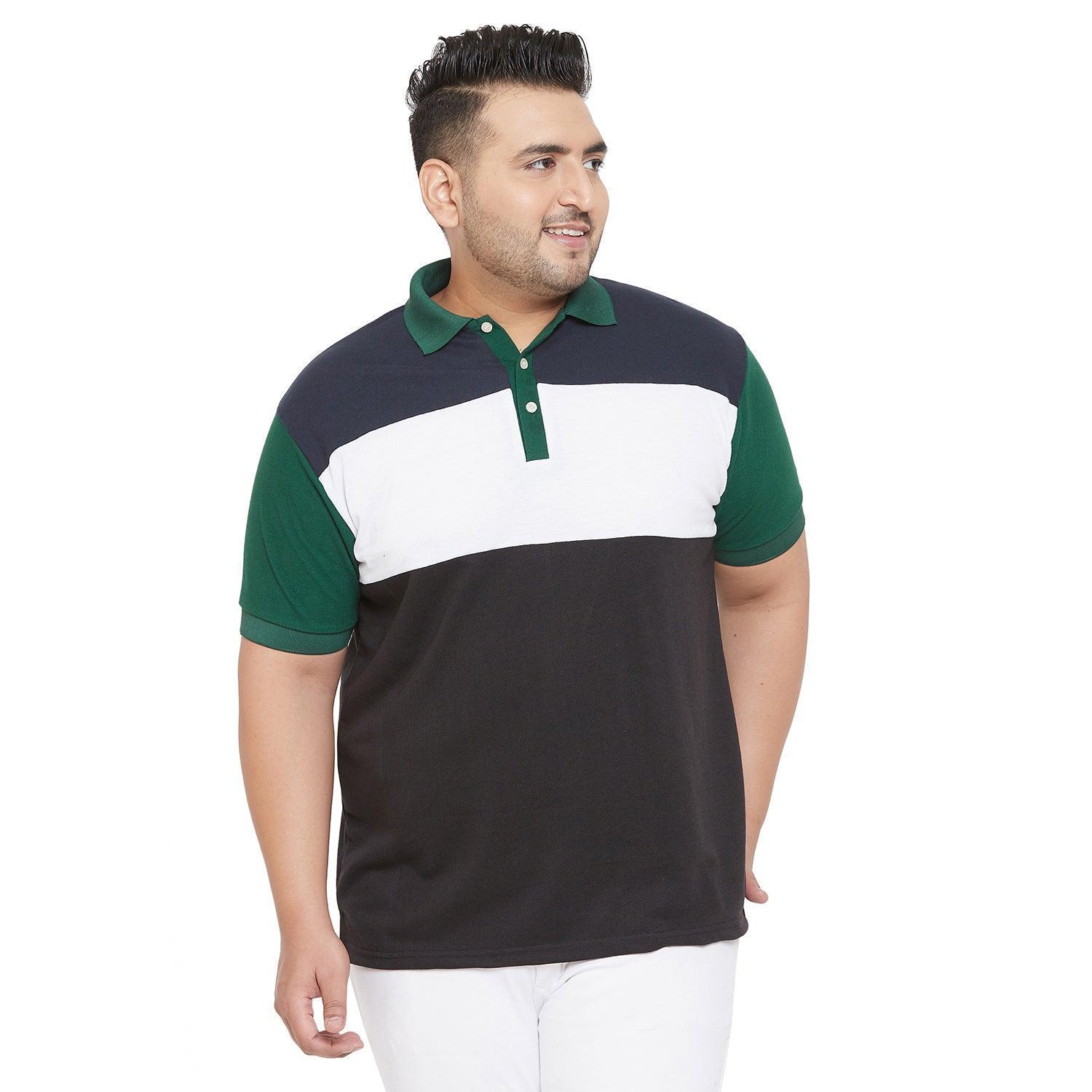 Men Plus Size Kepter Colorblock Polo Tshirt