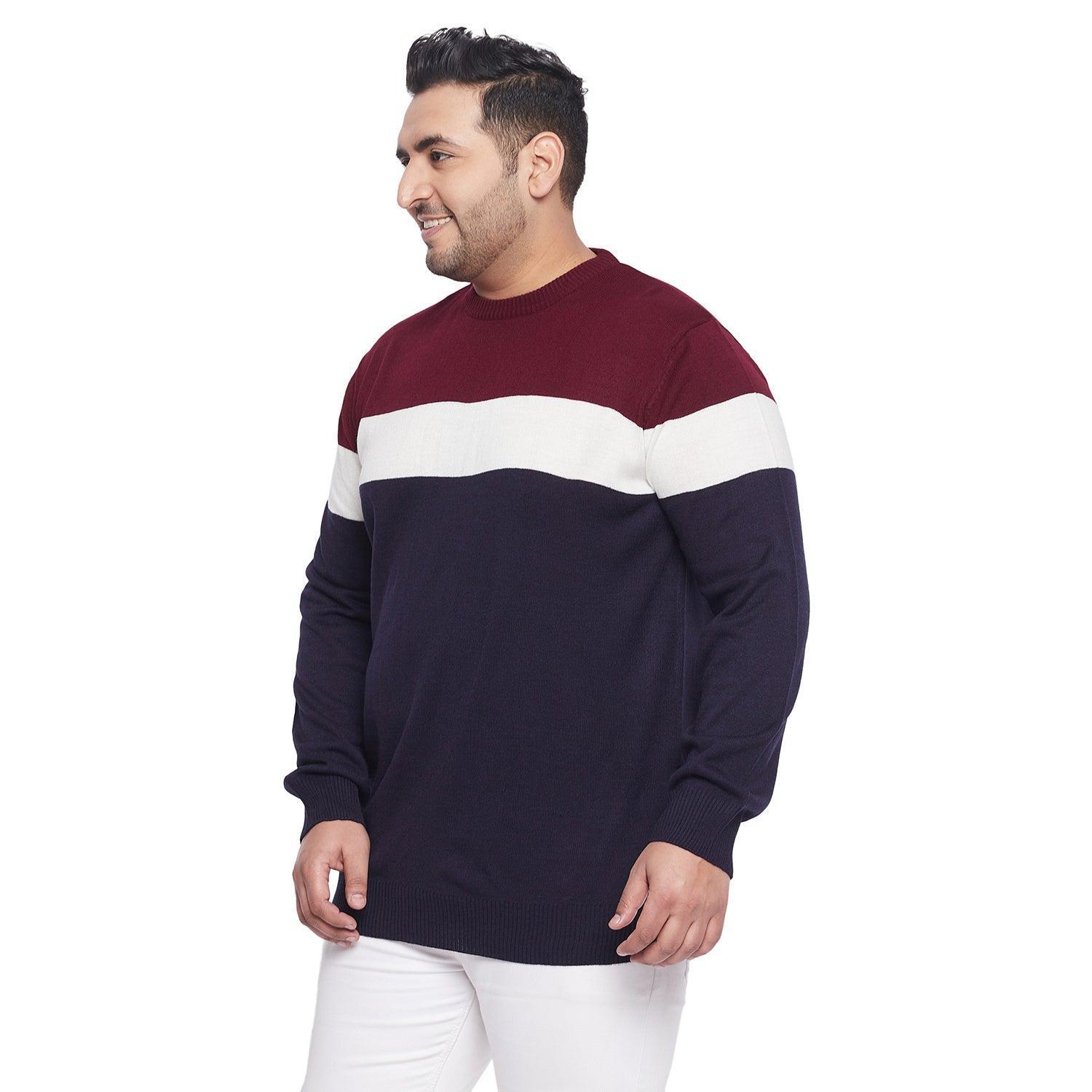 Men Plus Size Lance Colorblock Sweater - Image 3
