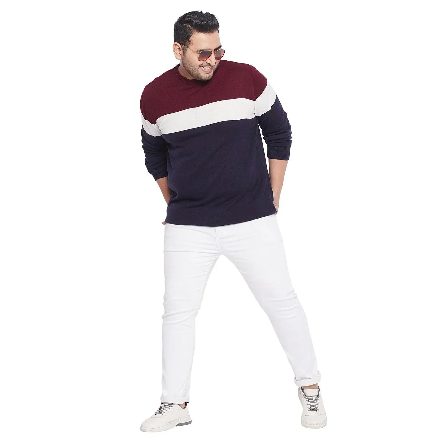 Men Plus Size Lance Colorblock Sweater - Image 6