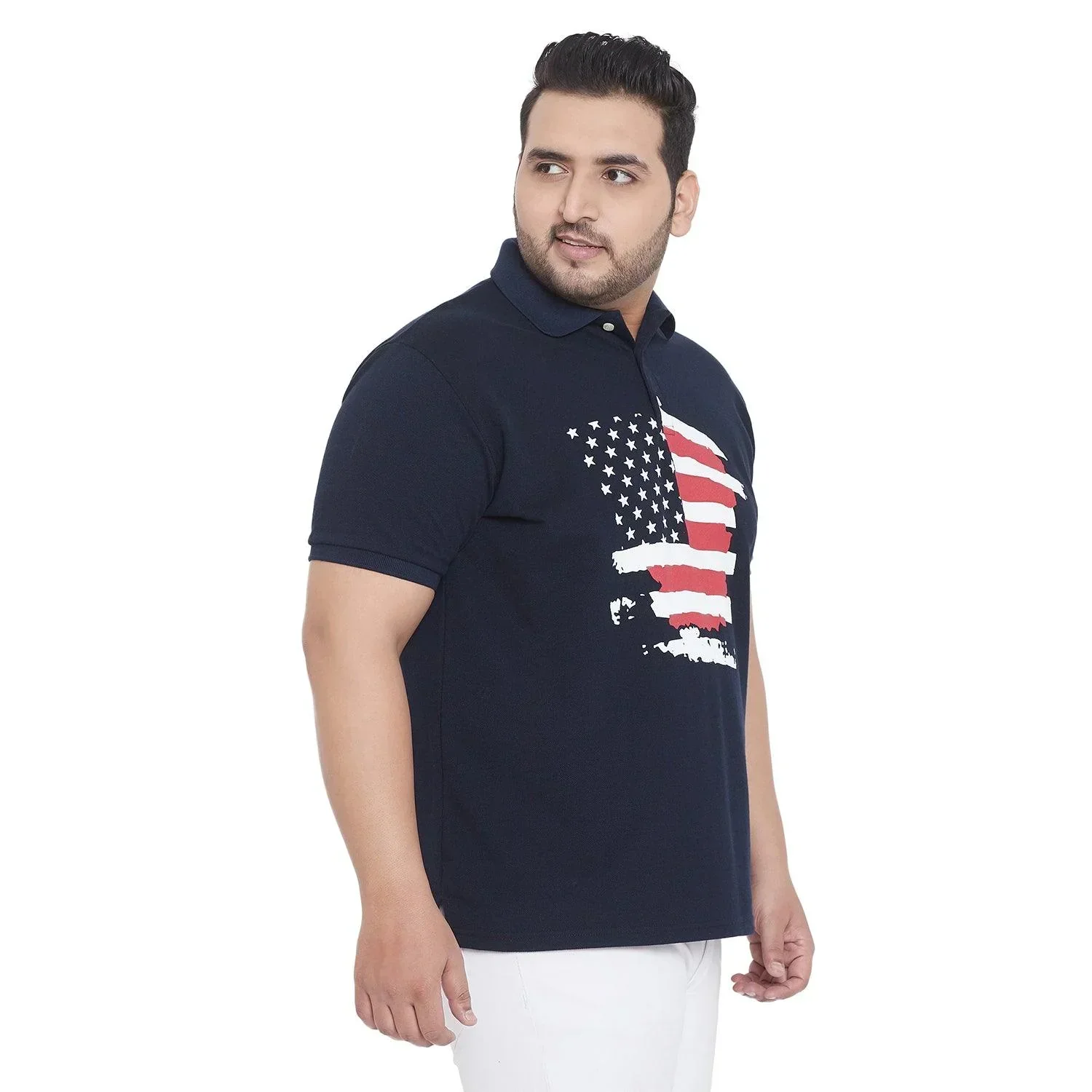 Men Plus Size Landon Printed Polo Tshirt - Image 4