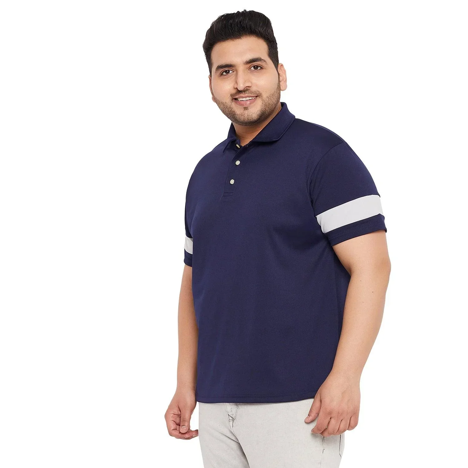 Men Plus Size Lapis Solid Polo Tshirt - Image 3